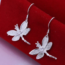 Crystal Dragonfly silver plated Earrings Jewelry trends exquisite beauty of high - quality Drop Earrings Women jewelry SM6