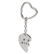 Friendship Forever Keychain Heart Pendant Pieces Broken Two Best Bitches Keyrings For Women Jewelry Gold Silver Colors SM6