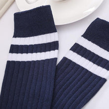 1Pair Leg Warmers Women Stripe Winter Over Knee Leg Warme Soft Knitting Crochet Sock #3530 SM6
