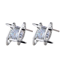 Lovely Elegant Crystal Rhinestone Square Ear Stud Earrings for Women SM6