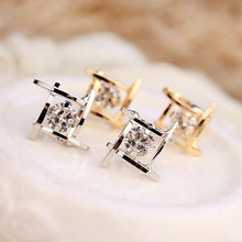 Lovely Elegant Crystal Rhinestone Square Ear Stud Earrings for Women SM6