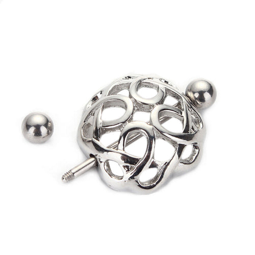 12g Surgical Steel Nipple Ring Piercing Shield Clip On Nest Ring Shape Women Body Jewelry  SM6