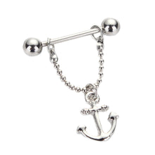 316L Surgical Steel Anchor Dangle Body Piercing Nipple Rings Piercing Shields Bar 14G for Women Men Best Gift SM6