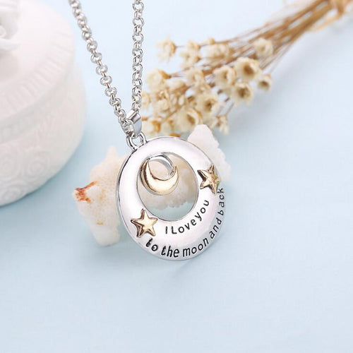 Alloy Moon   Star Pendant Necklace Mother's Day Gifts 