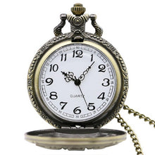 Antique Bronze Dad Pattern Quartz Pocket Watch Pendant Chain Necklace Fob Watch Father's Day Gift SM6