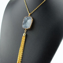 Bohemia Stone Necklace Colorful Tassel Pendant Tibetan Natural Stone Necklace Opal Turquoise Necklace SM6