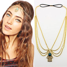 Boho Women Metal Rhinestone Head Chain Jewelry Headb  Head Piece Hair b  SM6
