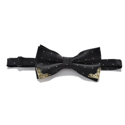 Boutique Metal Head Bow Ties For Groom Men Women Butterfly Solid Bowtie Classic Gravata Cravat SM6