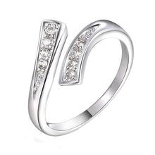 Charm Chic Rhinestone Open Ring for Women Luxury Cubic Zircon Trendy Ring SM6