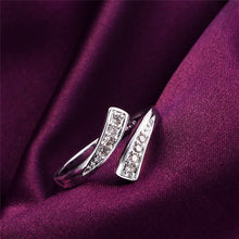 Charm Chic Rhinestone Open Ring for Women Luxury Cubic Zircon Trendy Ring SM6