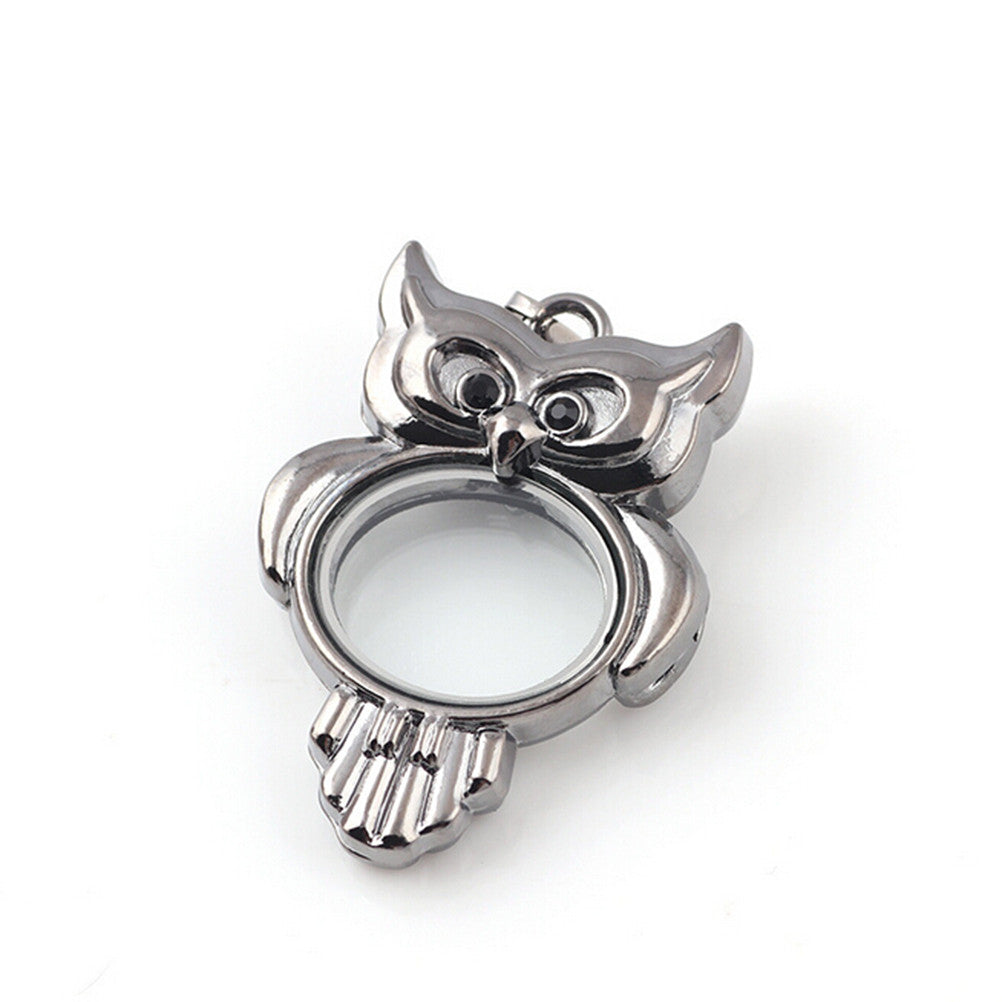 Crystal Pendant Necklace Jewelry Crystal Colorful Owl Pendants Women Lady SM6