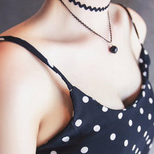 Double Layer Black Bead Pendant Short Wave Rope Necklaces for Women Elegant Gothic Statement Necklace Jewelry Gift SM6