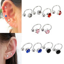 Ear Clip Cuff Wrap Earrings Crystal Rhinestone Nose No piercing Clip on Women Men Party Jewelry SM6