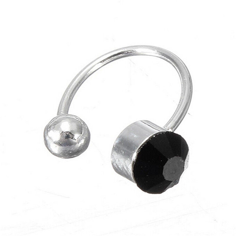 Ear Clip Cuff Wrap Earrings Crystal Rhinestone Nose No piercing Clip on Women Men Party Jewelry SM6