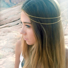 Boho Gold Metal Tassel Head Chain Hair Jewelry Head Pieces For Women Hair Accessories SM6