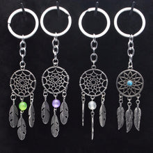 Dream Catcher Key Chain Silver Ring Feather Tassels Keyring Keychain For Gift Indian Style  SM6