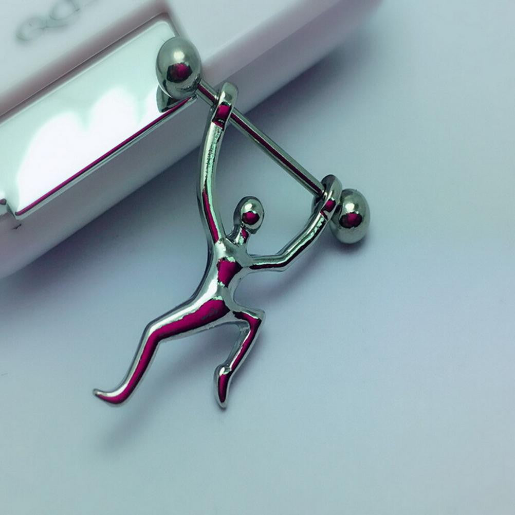 Human Sport Shield Nipple Bar Ring Body Jewelry Nipple Piercing Body Jewelry SM6