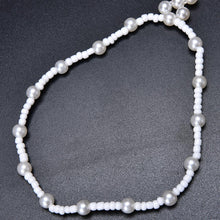 Imitation Pearl Barefoot Beach Anklets S als Anklet Foot Chain Jewelry white SM6