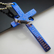 3 Colors Stainless Steel Necklaces Men  Prayer Cross Men Pendant Necklaces Jewerly  SM6