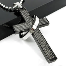 3 Colors Stainless Steel Necklaces Men  Prayer Cross Men Pendant Necklaces Jewerly  SM6