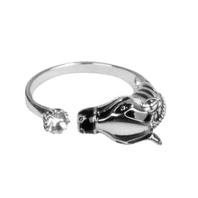 Animal Rings Horse Head Crystal Women's Crystal Open Ring Jewelry  SM6