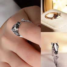 Animal Rings Horse Head Crystal Women's Crystal Open Ring Jewelry  SM6