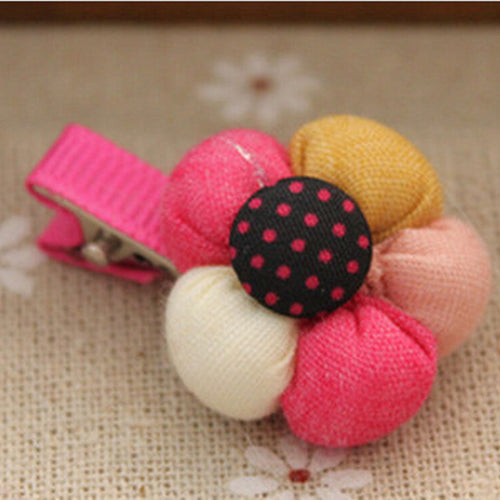 C y Color Kids Flower hairpins for Baby Cute Hair Clips Girls Color R om BB Hairpins SM6