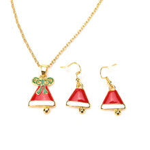 Pendant Necklace Earrings Jewelry Set Auger Bell Pendant Jewelry For Women SM6