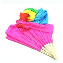 Colorful H  Made Women Belly Dancing Fans Tools Simulation Silk Bamboo Long Veils Fans for Women SM6