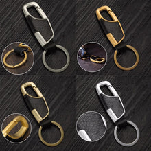 Creative Metal Faux Leather Car Keyring Keychain Gifts For Men 4 Colors SM6