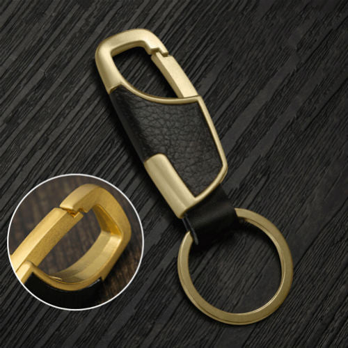 Creative Metal Faux Leather Car Keyring Keychain Gifts For Men 4 Colors SM6