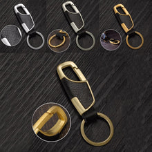 Creative Metal Faux Leather Car Keyring Keychain Gifts For Men 4 Colors SM6