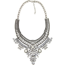 Women Crystal Pendant Chain Choker Chunky Statement Bib Necklace SM6