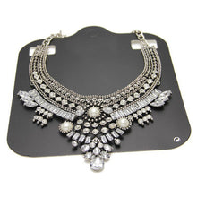 Women Crystal Pendant Chain Choker Chunky Statement Bib Necklace SM6