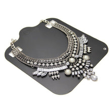 Women Crystal Pendant Chain Choker Chunky Statement Bib Necklace SM6