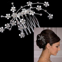 Hair Care Girl Silver Personality Crystal Bridal Jewelry Princess Chic Heab  Head Jewelry Wedding Flower Delicate SM6