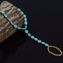 Natural Turquoise Stone Anklet Ankle Foot Bracelet Barefoot S als Anklets SM6