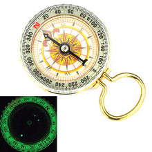 Outdoor Camping Hiking Portable Brass Pocket Golden Compass Navigation SM6