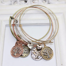 Style Alloy Trendy Bracelet Bangles Vintage Tree of Life Love Heart Bangle Gifts For Women girls SM6