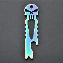 Outdoor Stainless Skull EDC Survival Pocket Tool Key Ring Pendant Opener Keychain SM6