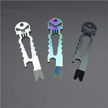 Outdoor Stainless Skull EDC Survival Pocket Tool Key Ring Pendant Opener Keychain SM6
