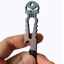 Outdoor Stainless Skull EDC Survival Pocket Tool Key Ring Pendant Opener Keychain SM6