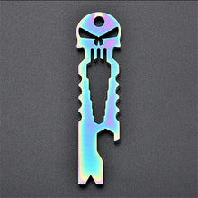 Outdoor Stainless Skull EDC Survival Pocket Tool Key Ring Pendant Opener Keychain SM6