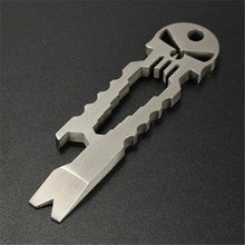 Outdoor Stainless Skull EDC Survival Pocket Tool Key Ring Pendant Opener Keychain SM6