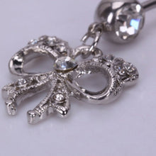 Piercing Navel Body Jewelry Surgical Steel Bowknot Design Rhinestone Belly Button Barbell Navel Ring Bar SM6