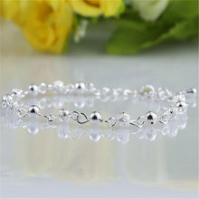 Silver Jewelry Carter Bracelet Plated Silver Screw Bracelet Women Fine Jewelry Gifts Flower Beads Bracelets Bangles SM6