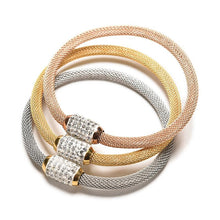 Stardust Mesh Bracelets With Crystal Stones Filled Magnetic Clasp Charm Bracelets Bangles For Women SM6