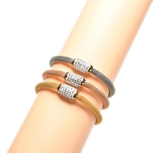 Stardust Mesh Bracelets With Crystal Stones Filled Magnetic Clasp Charm Bracelets Bangles For Women SM6