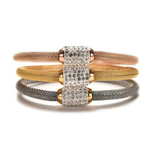 Stardust Mesh Bracelets With Crystal Stones Filled Magnetic Clasp Charm Bracelets Bangles For Women SM6