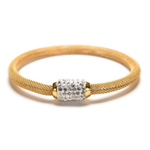 Stardust Mesh Bracelets With Crystal Stones Filled Magnetic Clasp Charm Bracelets Bangles For Women SM6
